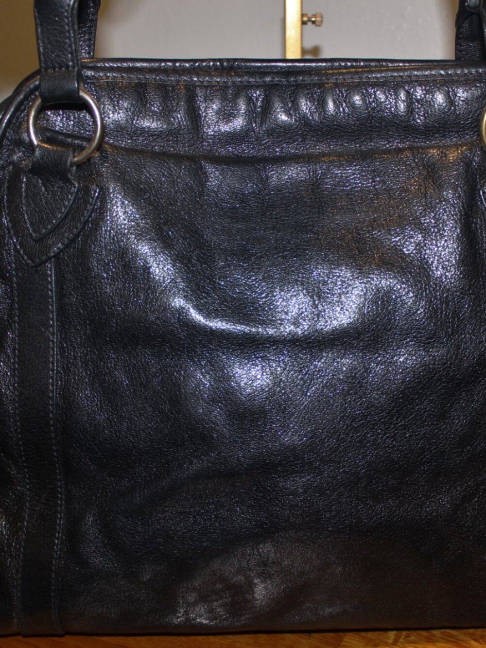 $1300 Marc Jacobs Black Leather Wellington Fulton Satchel Hobo Bag - Picture 12 of 15